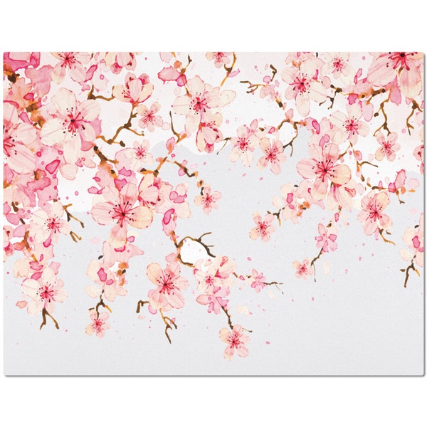 Placemat avec l'aquarelle Cherry Blossom Design