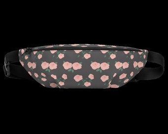 Fanny Pack - Vintage Rose auf Grau Design