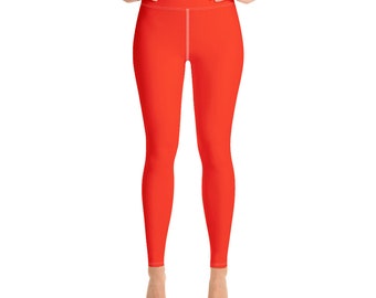 Scarlet Red Yoga Leggings