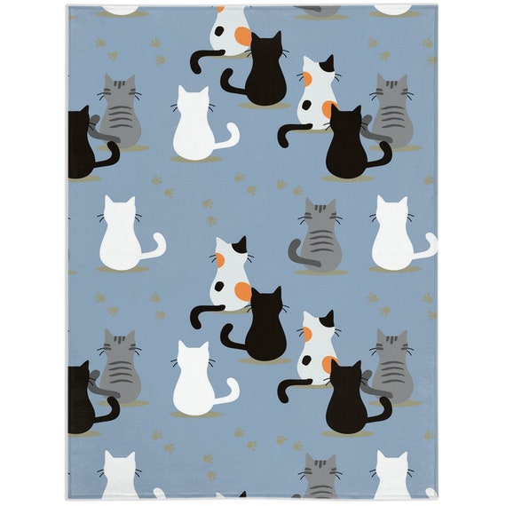 Blanket with cat clearance design