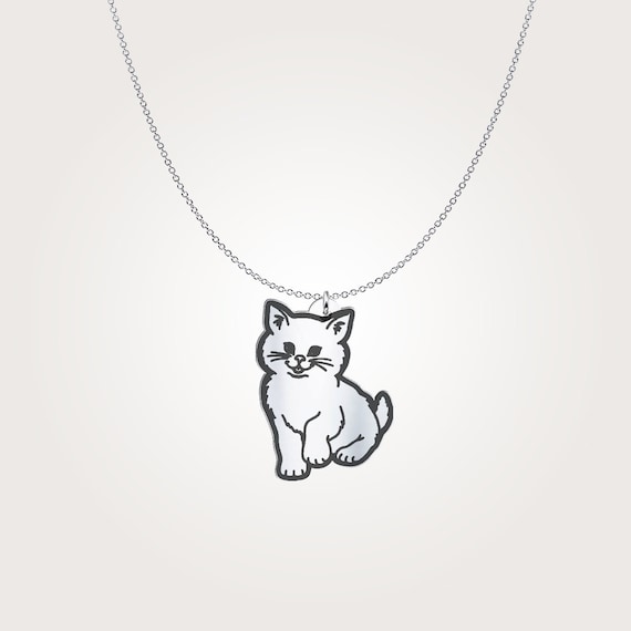 Cute Cat Necklace Cat Lover Gift Etsy Canada