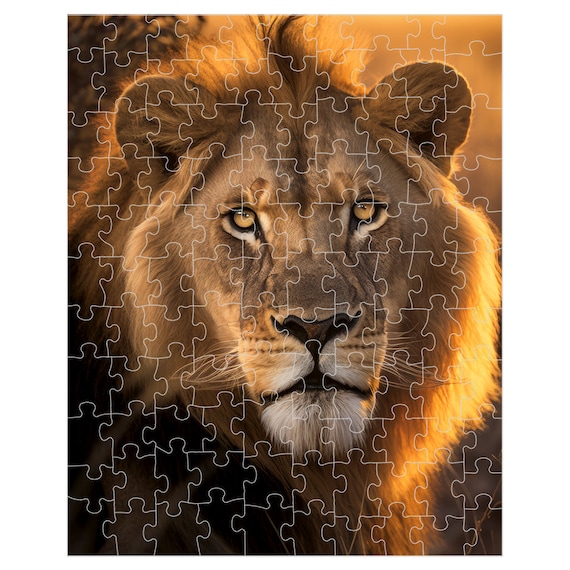 Lion Head Premium Puzzle - Etsy