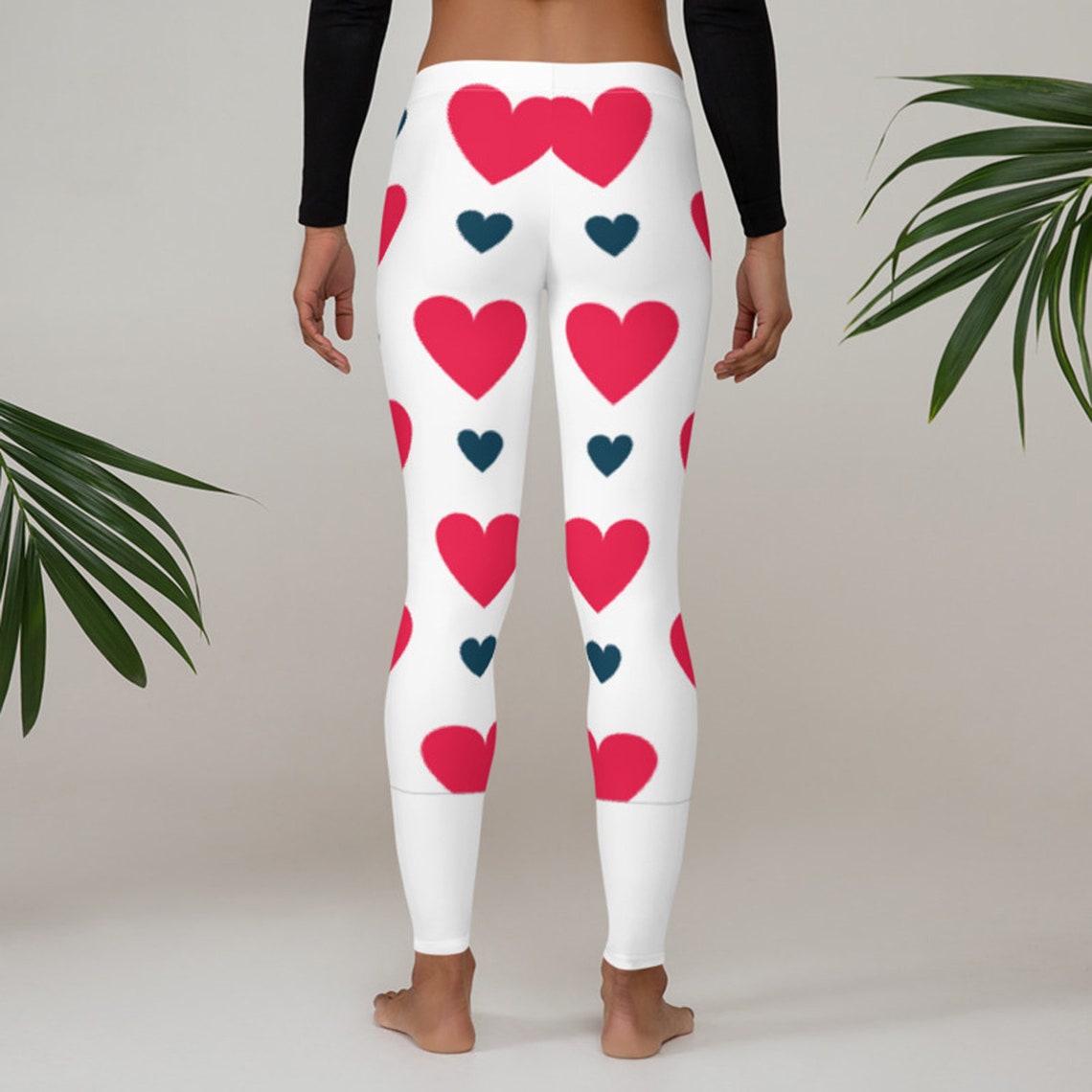 Leggings With Hearts Etsy