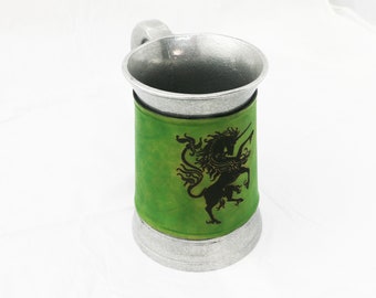 Dungeons and Dragons Unicorn Green Mug - SCA Larp Reenactment Garb Costume Roleplay Stein