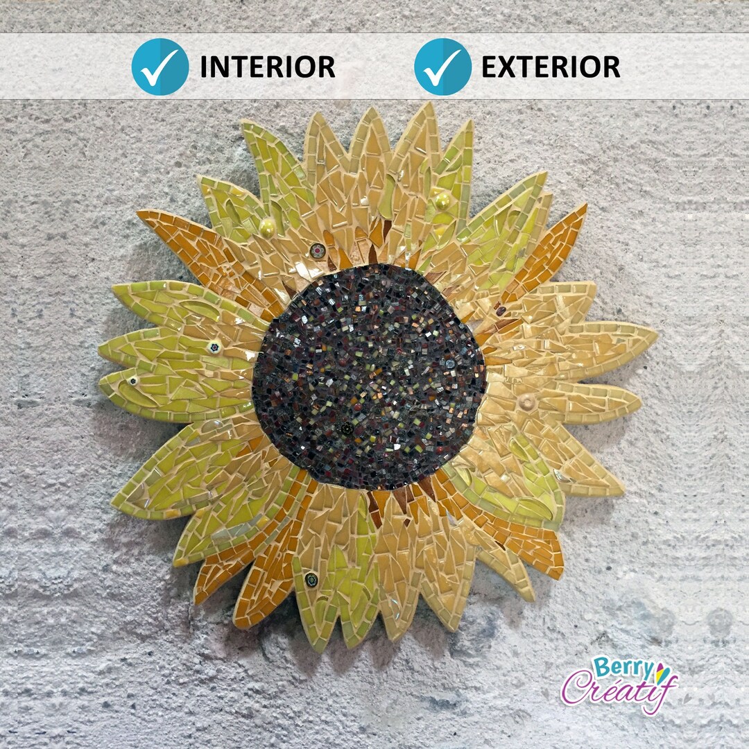 Flower Wall Art, Sunflower Garden Decor, Flower Mixed Media, Wall