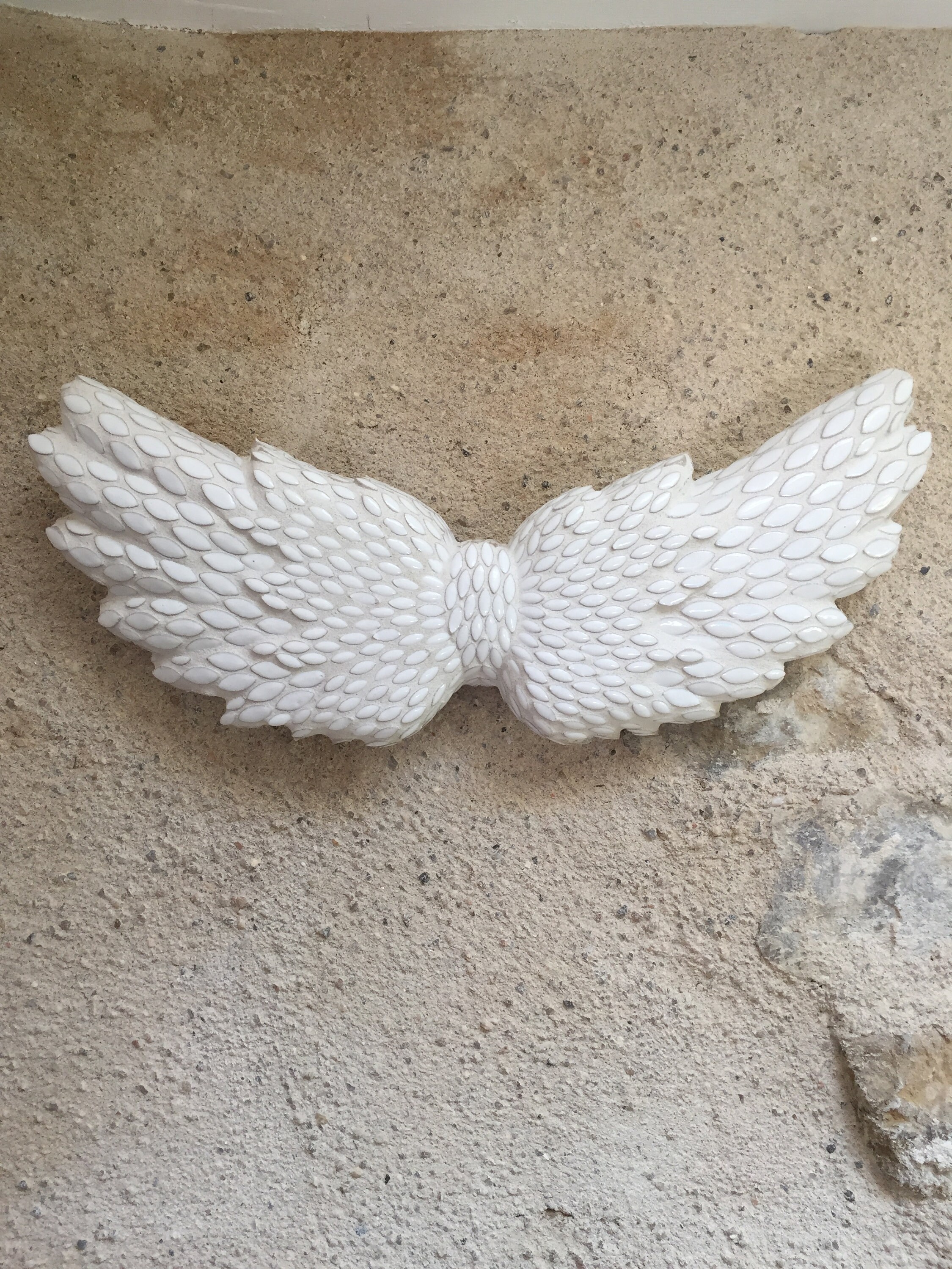 Sculpture de Mur d'ailes d'ange