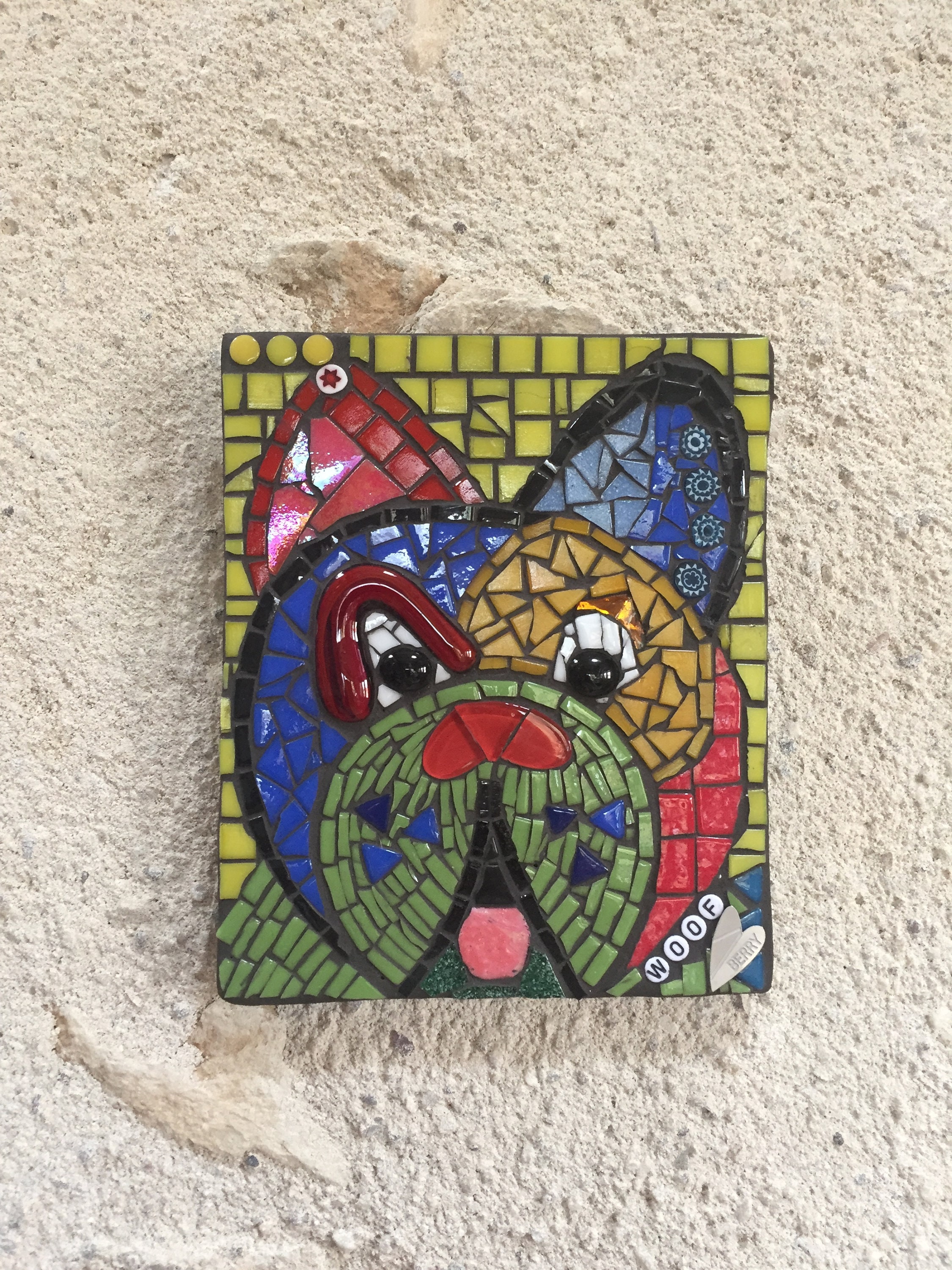 Art Canin Abstrait, Décoration Intérieure Colorée, Art Mural Mixte, de Chien Aux Couleurs Vives, Déc