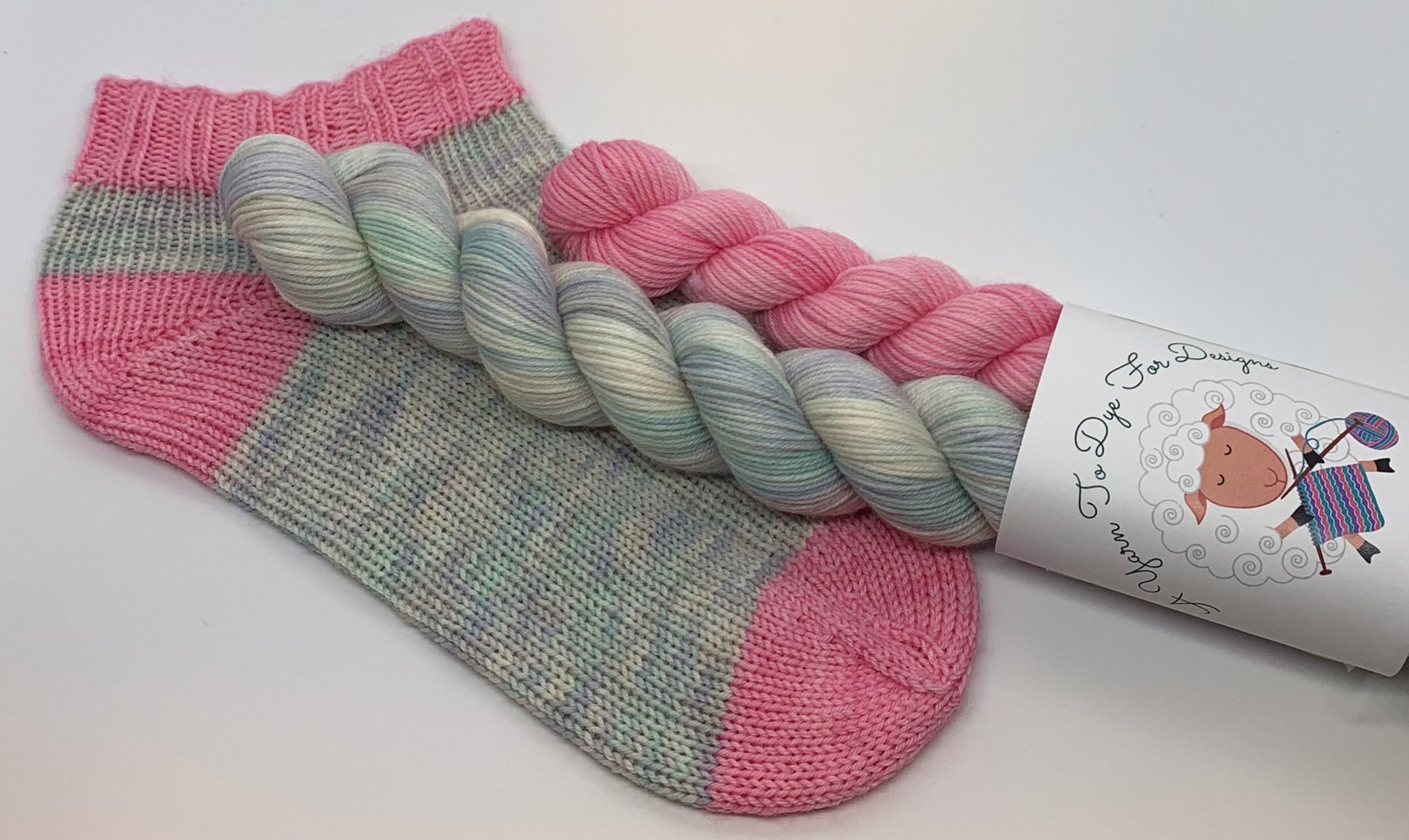 Hand dyed yarn Sock Set Pastels And Posies 50 gram Multi Etsy