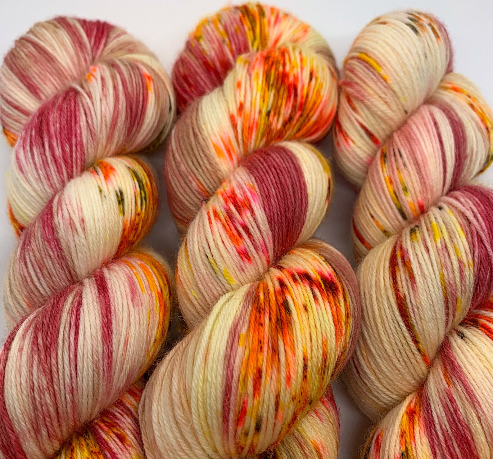 Hand Dyed Yarn Fall Color amaizing DK Worsted MCN Etsy