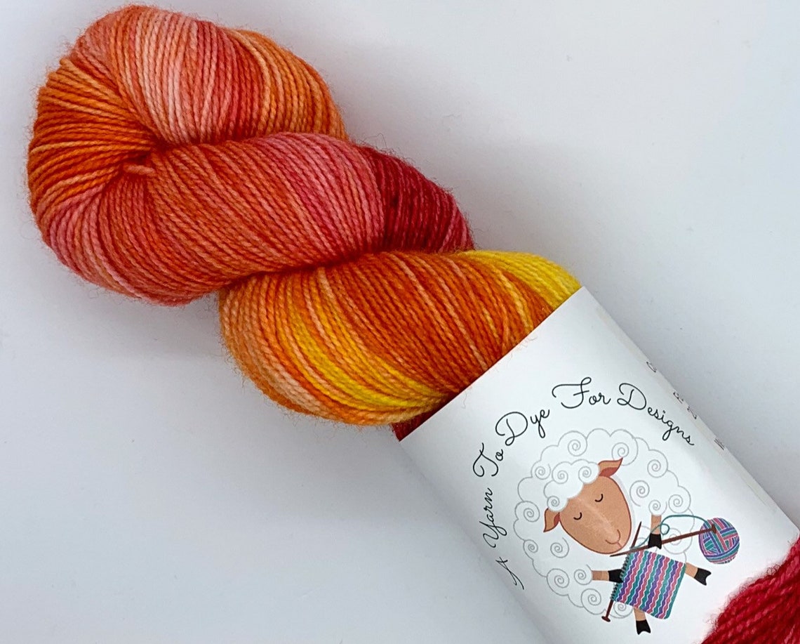 Hand Dyed Yarn Harry Potter Themed Phenomenal Fawkes bright | Etsy