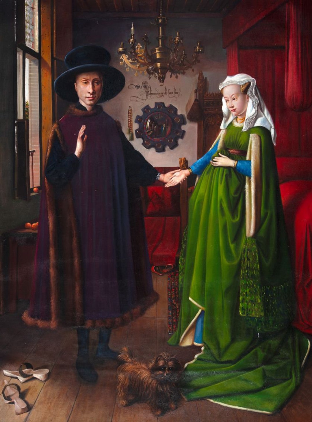 Portrait of Giovanni Arnolfini and His Wife Reproduction Jan Van Eyck ...