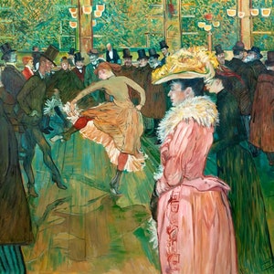 At the Moulin Rouge The Dance Toulouse-Lautrec reproduction, hand-painted in oil on canvas