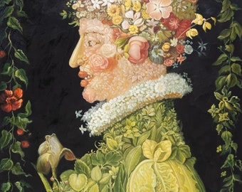 Spring Giuseppe Arcimboldo reproduction, hand-painted in oil on canvas