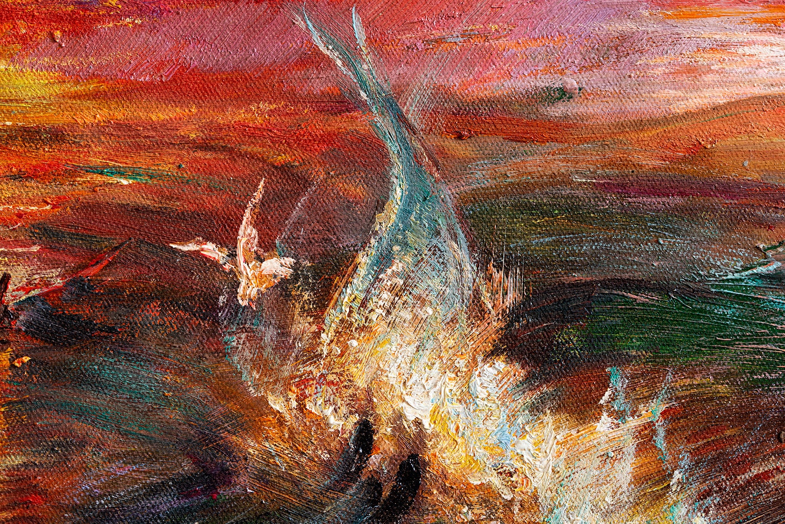 奴隷船 ウィリアム・ターナーの複製、キャンバスに手描きの油絵 - Etsy