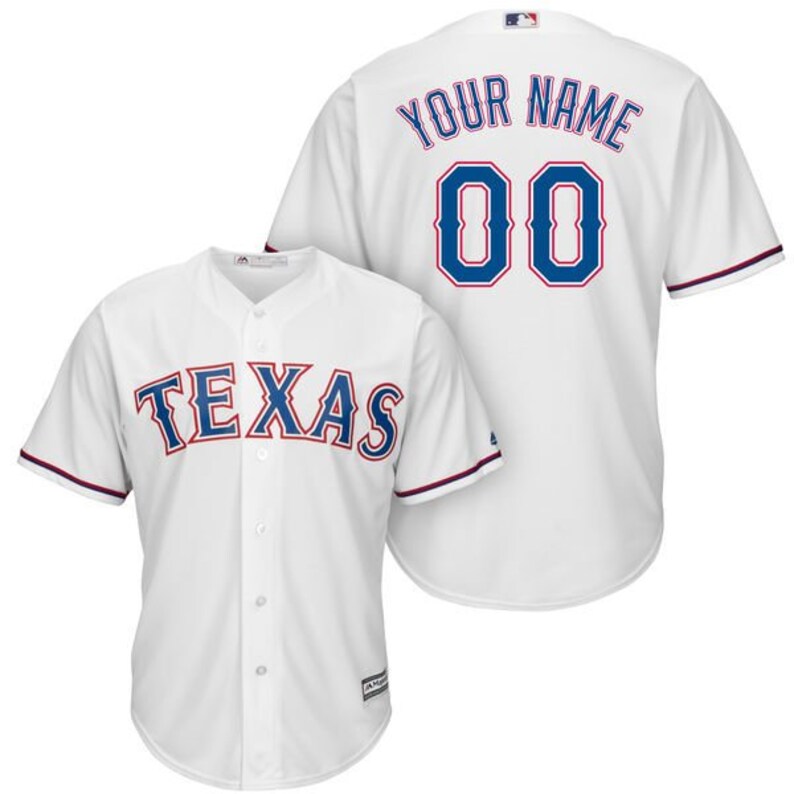 white texas rangers jersey