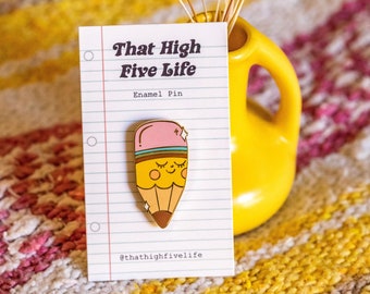 Pencil Enamel Pin, Enamel Pin,  Art Pin, Cute Pin, Kawaii Pin, Art Teacher Pin, Teacher gift