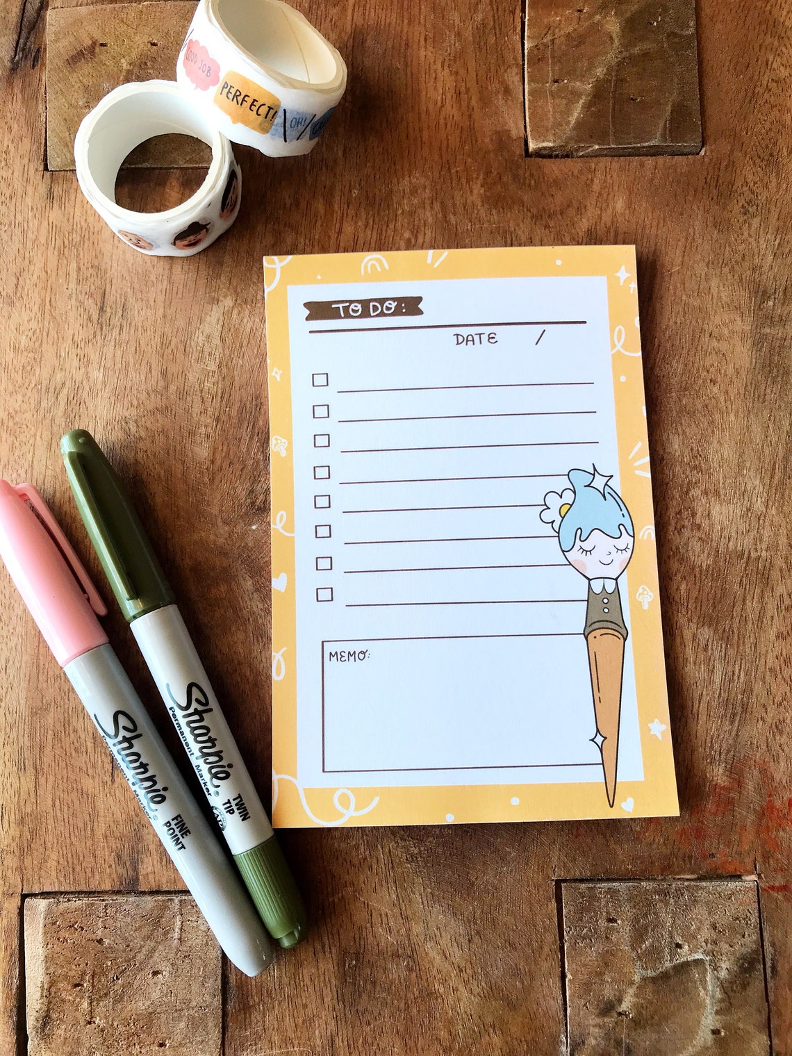 Artist Todo List Notepad Cute Notepad Art Teacher Gift Etsy