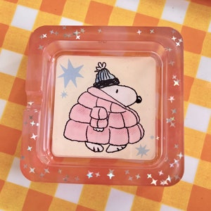 Snoopy in Puffy Jacket Resin Tray