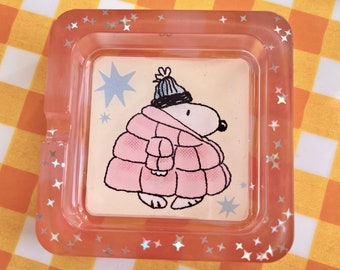 Snoopy in Puffy Jacket Resin Tray