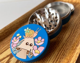 Large, Cute Grinder, Snail and Mushroom Grinder, Herb Grinder, High Quality