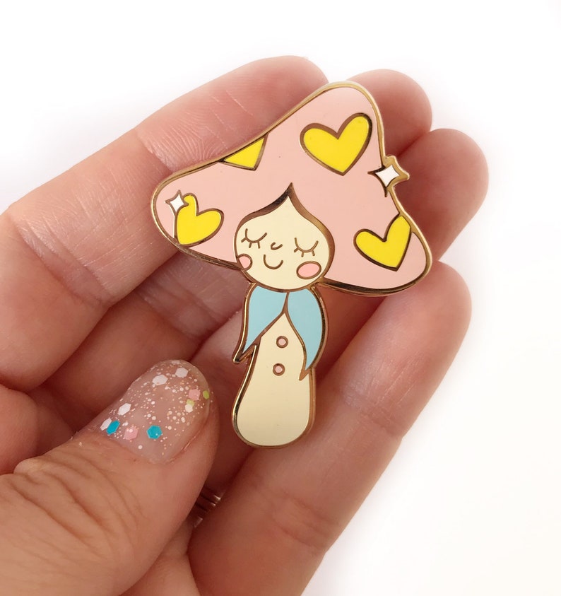 Mushroom Enamel Pin Mushroom Lapel Pin Cute Mushroom - Etsy