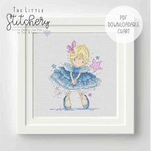 Lili of the Valley Fairy Lily - Magic Cross Stitch Chart - PDF Patroon, Digitaal, Getelde Kruissteek, Downloadbaar