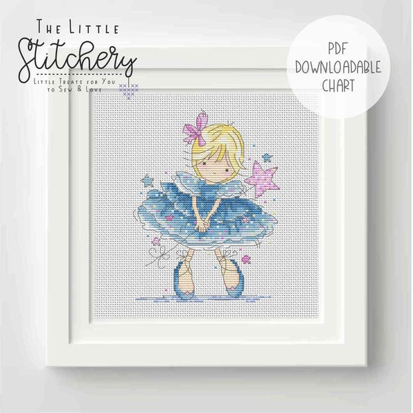 Lili of the Valley Fairy Lily - Magic Cross Stitch Chart - Patrón PDF, Digital, Punto de cruz contado, Descargable