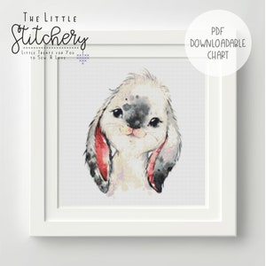 Bunny Downloadable Cross Stitch Chart - PDF Pattern, Digital, Counted Cross Stitch