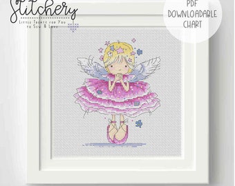 Lili of the Valley Fairy Lily - Sparkle Cross Stitch Chart - PDF Pattern, Digital, Counted Cross Stitch, Downloadable