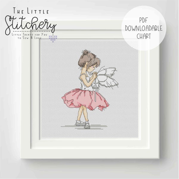 Lili of the Valley - Ballet Girls - Fairy Wings - Downloadable Cross Stitch Chart - PDF Pattern, Digital, Counted Cross Stitch
