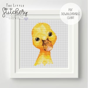 Duckling Downloadable Cross Stitch Chart - PDF Pattern, Digital, Counted Cross Stitch