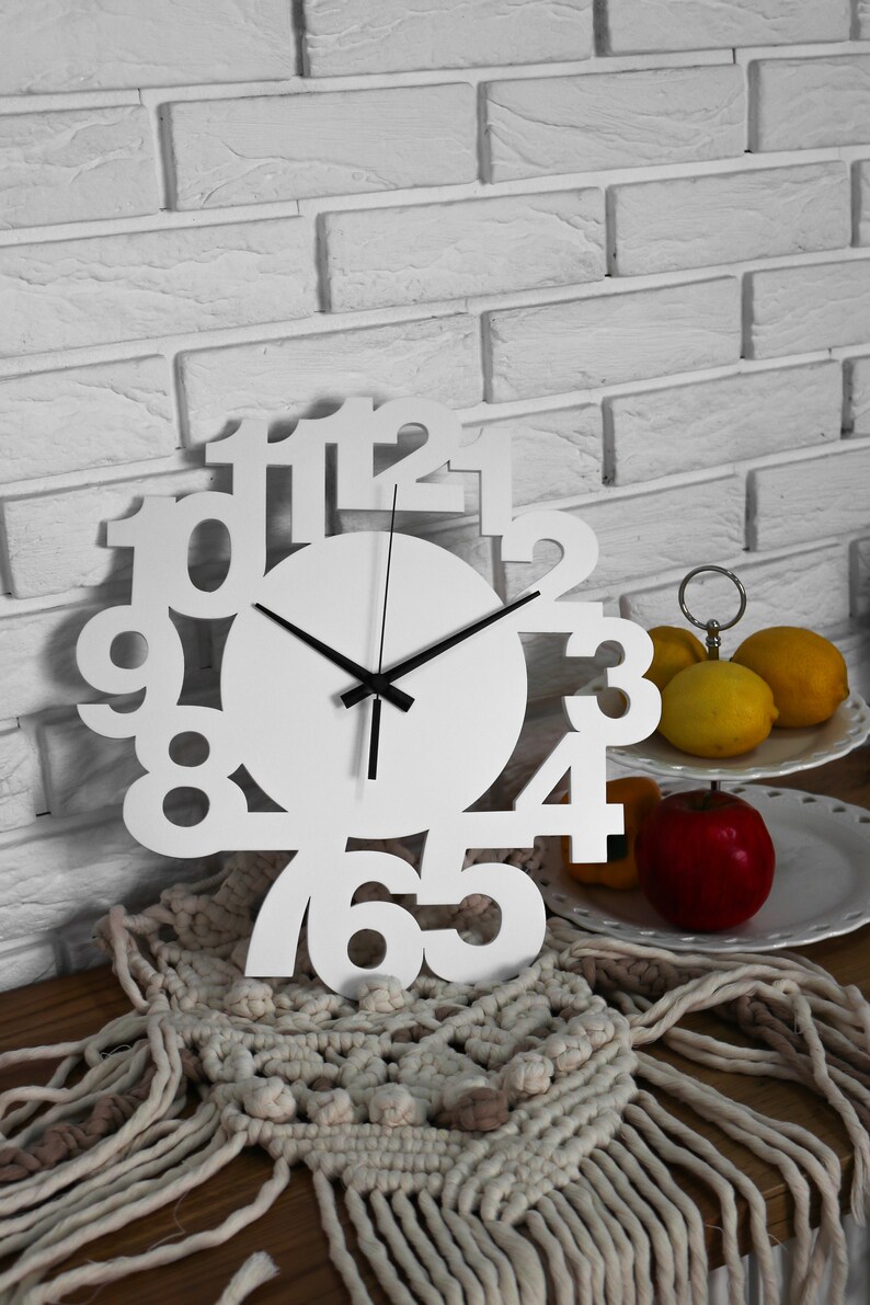 Wall Clock Modern Wall Clock Numbers Decorative Wall Clock | Etsy