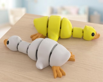 Flexi Duck STL Stampa 3D Giocattolo antistress articolato per bambini