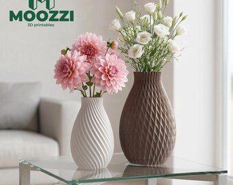 Vaso testurizzato STL Stampa 3D Portafiori geometrico Decorazione per la casa in stile boho