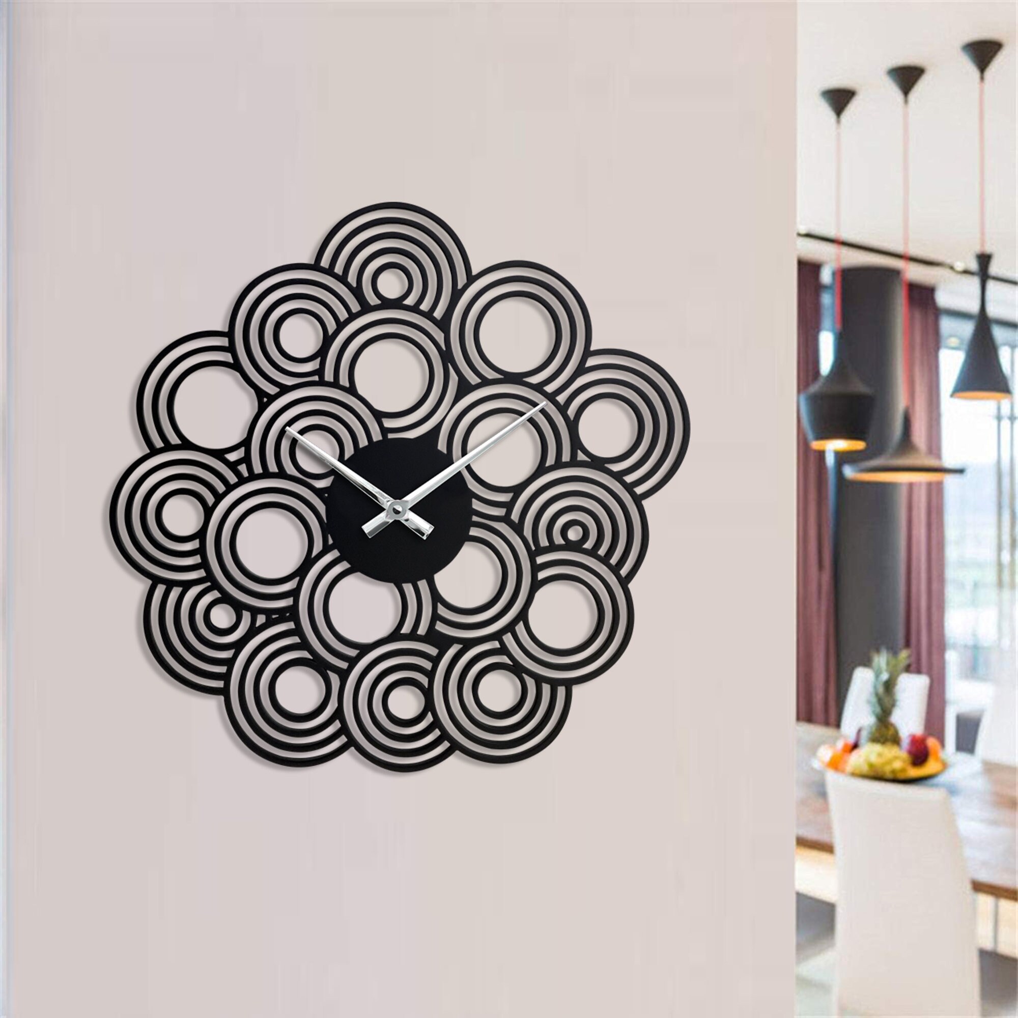 Modern wall clock large kitchen wall clock decorative wall Etsy