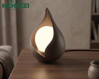 Lampada da tavolo Drop STL con stampa 3D, paralume in stile giapponese per la decorazione della camera da letto.