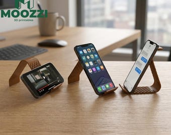 Supporto per telefono STL, stampa 3D, supporto da scrivania minimalista, supporto per tablet pieghevole, decorazione per ufficio