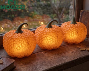 Pumpkin Tealight Holder STL 3D Print Halloween Fall Candle Set Decor