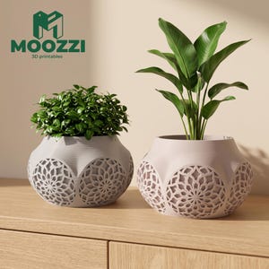 Mandala Planter STL 3D Print Suckulentkruka Boho Modell
