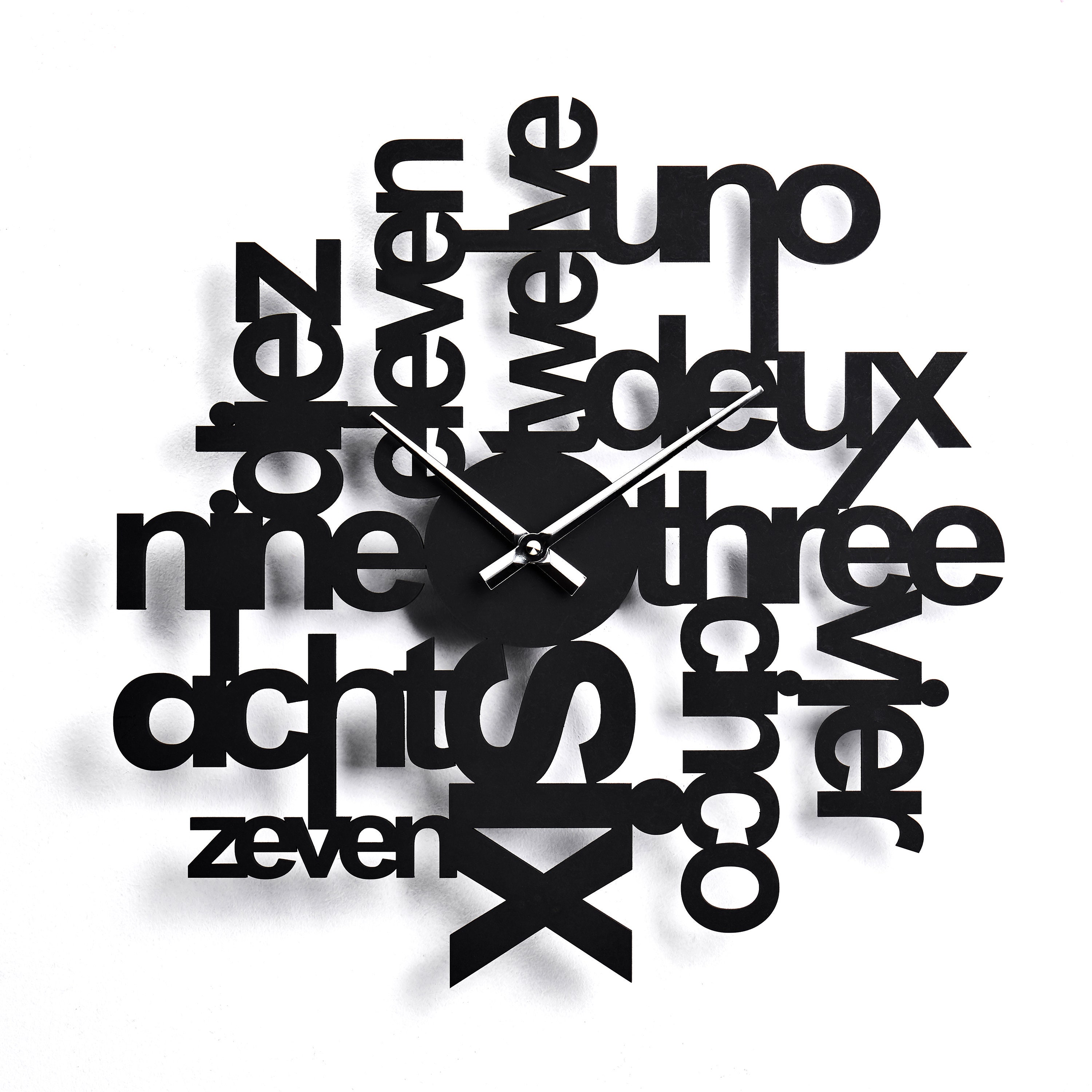 Wall clock black unique wall clock numbers wall clock wanduhr Etsy