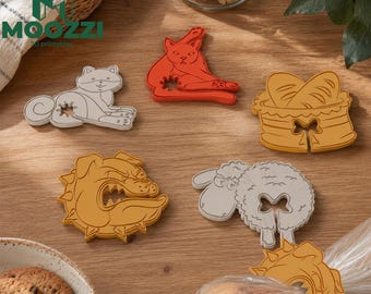 10 clip per sacchetti del pane STL Stampa 3D Funzionale Cucina Gatto Cane Pecora Modello