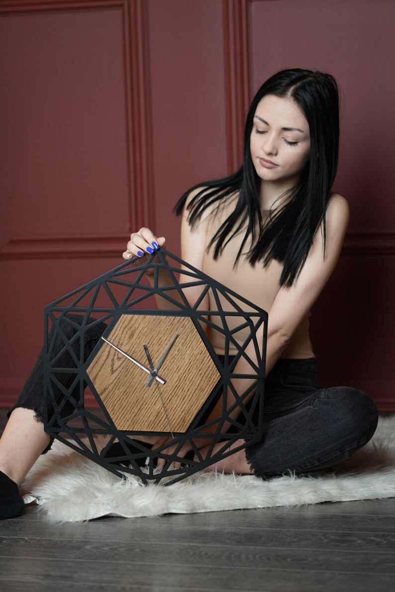 Wall Clock Large Modern Kitchen Clocks for Wall Wood Clock Etsy