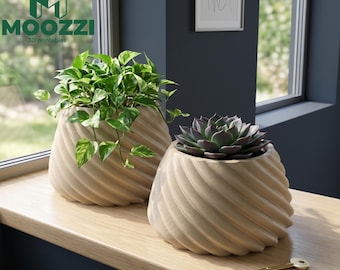 2 Vasi Scandi STL Stampa 3D Vaso intrecciato Boho Decorazione per piante grasse