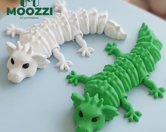 Flexi Dragon STL 3D Print Articulated Fidget Toy Kids Gift