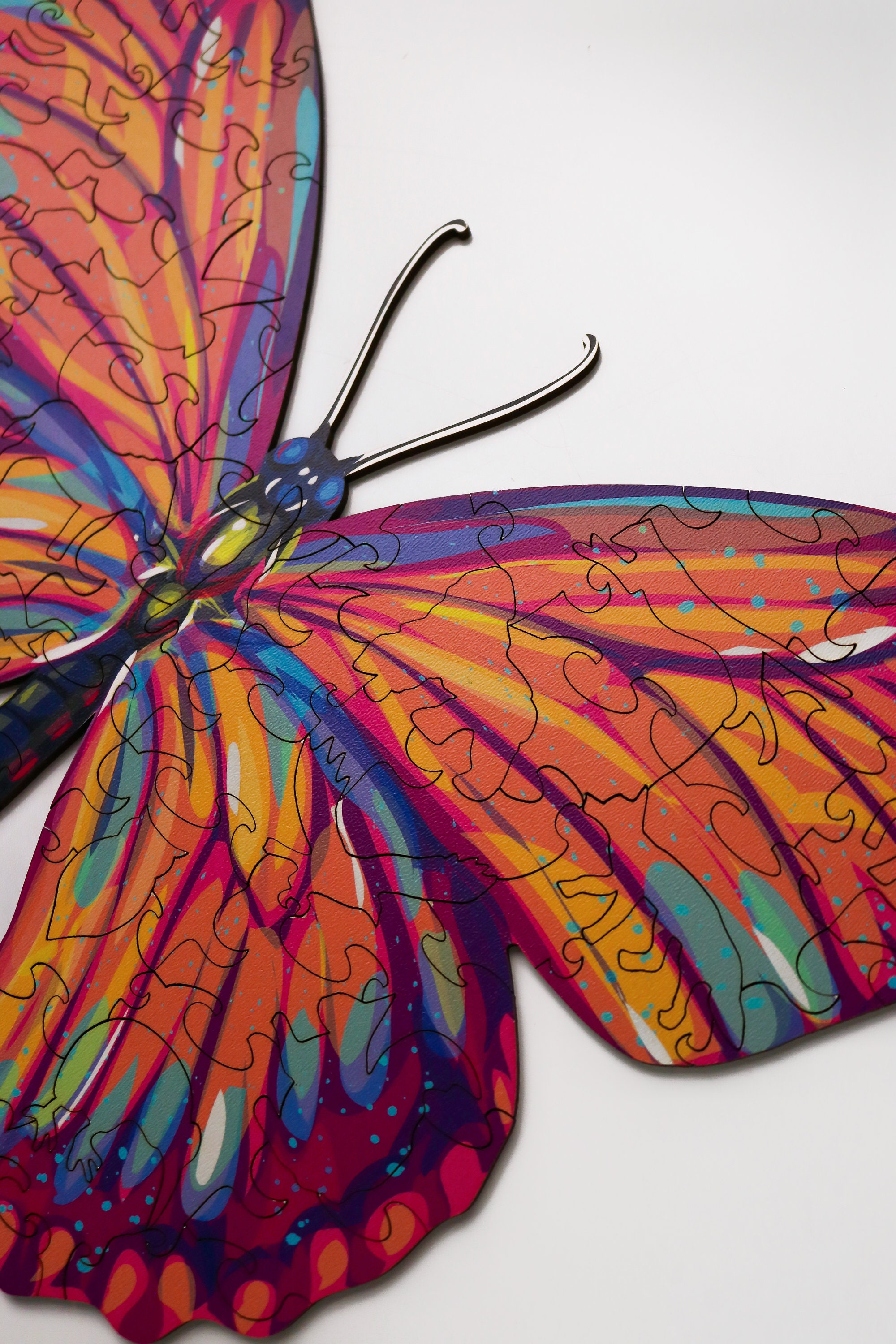 Wooden Jigsaw Puzzles for Adults BUTTERFLY Puzzle Unique Wood Etsy UK