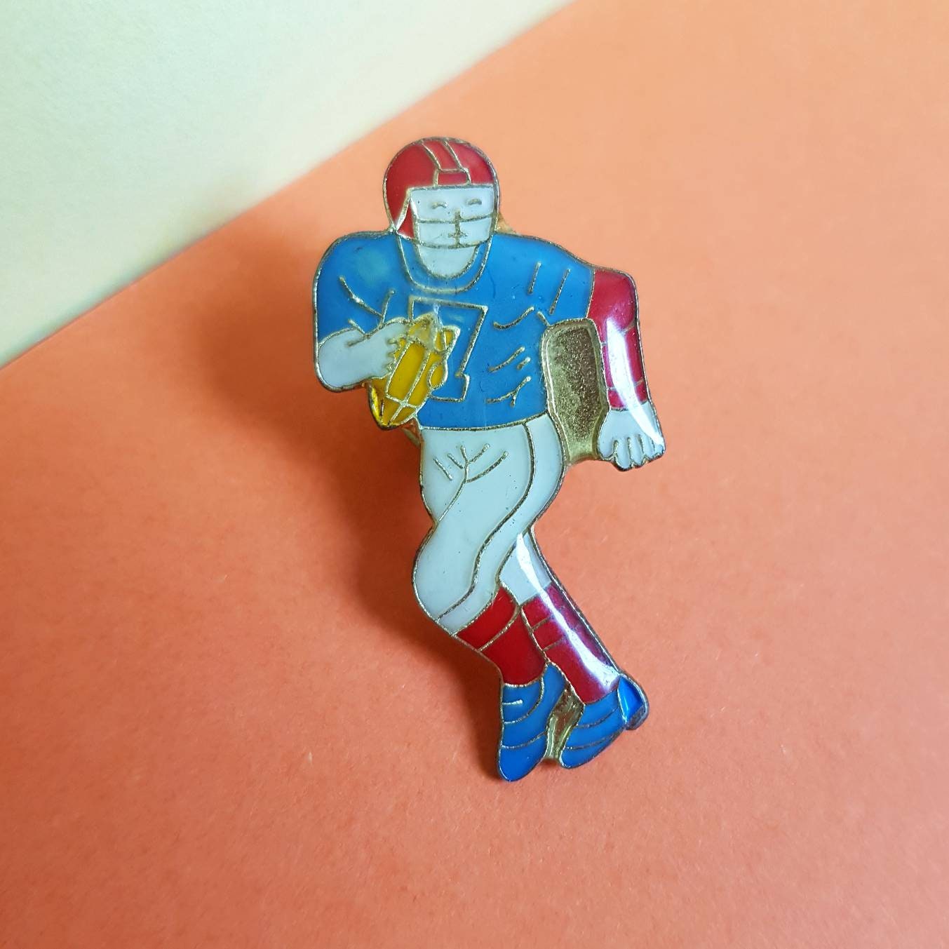Football Player Pin American Football Enamel Pin NFL Etsy