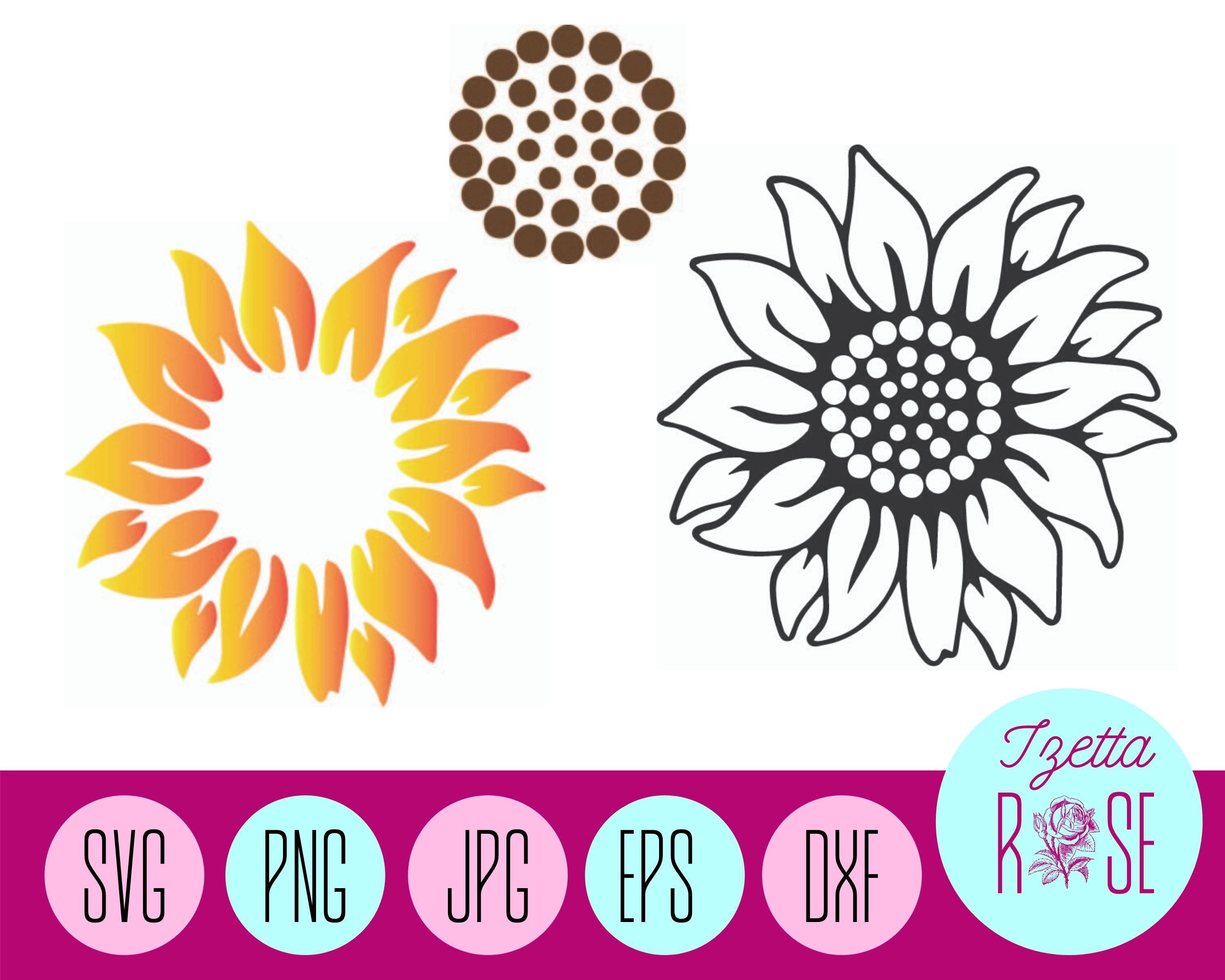 Pin on Sunflower SVG