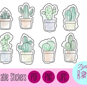 printable stickers aesthetic stickers digital stickers etsy