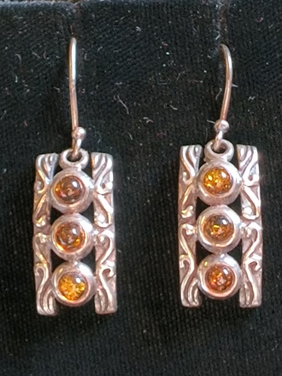 Baltic Amber dangle earrings 925Sterling 25.00