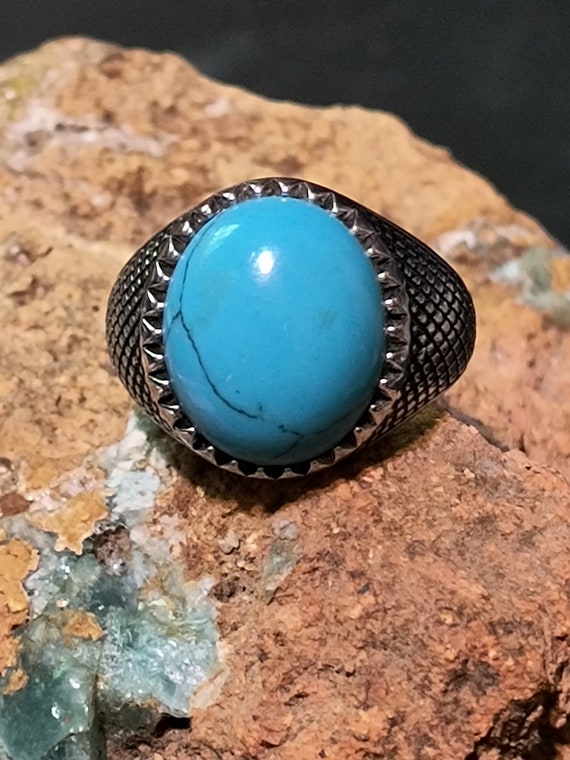 Genuine Turquoise 925 sterling sz11 ring 35.00